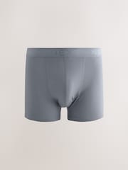 Blue/Grey/ Ecru 10 pack Cotton Rich Trunk Boxers - Image 11 of 14