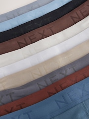 Blue/Grey/ Ecru 10 pack Cotton Rich Trunk Boxers - Image 13 of 14