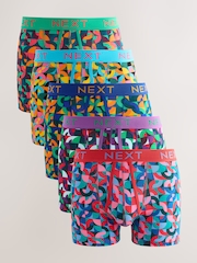 Bright Blue/Orange/Purple Circle Geo Print A-Front Boxers - Image 1 of 9