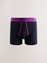 Navy Colour Pop Spot Stripe 10 pack A-Front Boxers - Image 10 of 14
