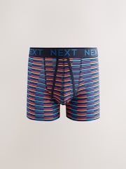 Navy Colour Pop Spot Stripe 10 pack A-Front Boxers - Image 3 of 14