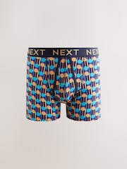 Navy Colour Pop Spot Stripe 10 pack A-Front Boxers - Image 4 of 14