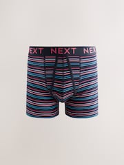 Navy Colour Pop Spot Stripe 10 pack A-Front Boxers - Image 6 of 14