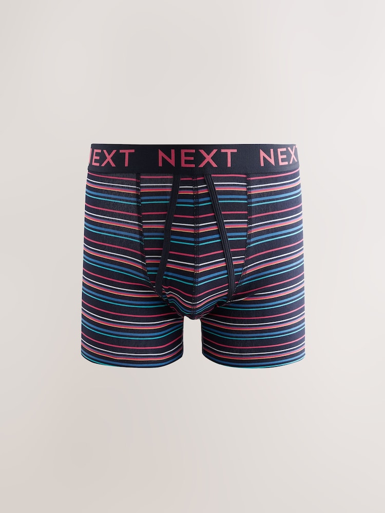 Navy Colour Pop Spot Stripe - Zestaw 10 sztuk - Bokserki z przodem w kształcie litery A - Image 6 of 14