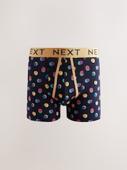 Navy Colour Pop Spot Stripe 10 pack A-Front Boxers - Image 8 of 14