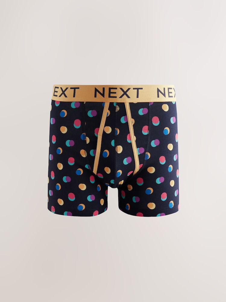 Navy Colour Pop Spot Stripe - Zestaw 10 sztuk - Bokserki z przodem w kształcie litery A - Image 8 of 14