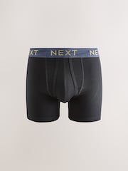 Black Bright Red/Orange/Green Marl Waistband 5 Pack A-Front Cotton Rich Boxers - Image 5 of 9