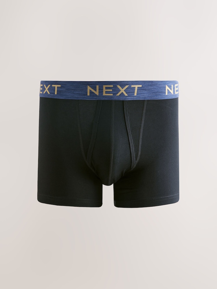 Black Rich Marl Waitsband 10 pack A-Front Boxers - Image 2 of 14