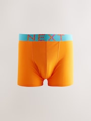 Bright Blue/ Orange Animal Print 5 Pack Trunks Boxers - Image 3 of 9