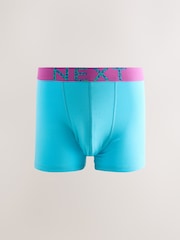 Bright Blue/ Orange Animal Print 5 Pack Trunks Boxers - Image 5 of 9