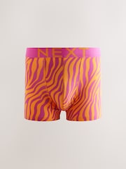 Bright Blue/ Orange Animal Print 5 Pack Trunks Boxers - Image 6 of 9