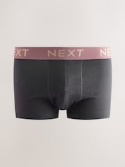 Slate Grey Textured Waistband Trunks Boxers 5 Pack - Image 2 of 10