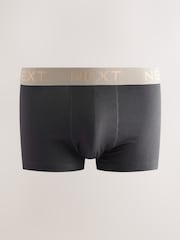 Slate Grey Textured Waistband Trunks Boxers 5 Pack - Image 3 of 10