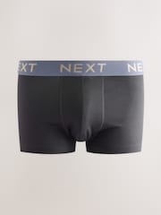 Slate Grey Textured Waistband Trunks Boxers 5 Pack - Image 5 of 10