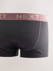 Slate Grey Textured Waistband Trunks Boxers 5 Pack - Image 8 of 10