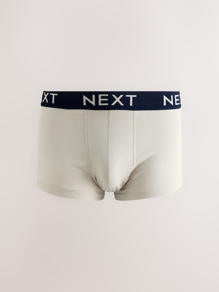 Pink/ Blue/ Green Navy Textured Waistband 10 pack Cotton Rich Blend Hipsters Boxers - Image 2 of 14