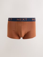 Pink/ Blue/ Green Navy Textured Waistband 10 pack Cotton Rich Blend Hipsters Boxers - Image 4 of 14