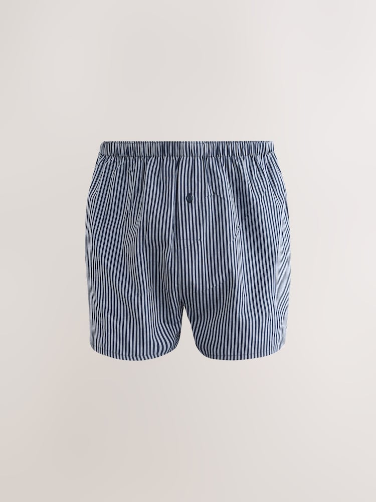 Navy Mixed Pattern - Pacote 8 - Boxers de tecido puro - Imagem 2 de 13
