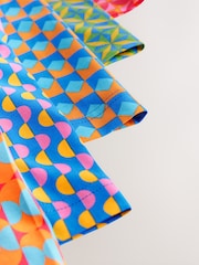 Bright Orange/Green/Blue Colour Geo 5 Pack Hipster Boxers 5 Pack - Image 8 of 8