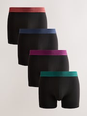 Black Rich Metallic Red/Green Waistband Signature Trunk Boxers - Image 1 of 8
