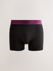 Black Rich Metallic Red/Green Waistband Signature Trunk Boxers - Image 3 of 8