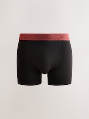 Black Rich Metallic Red/Green Waistband Signature Trunk Boxers - Image 5 of 8