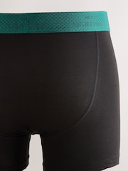 Black Rich Metallic Red/Green Waistband Signature Trunk Boxers - Image 6 of 8
