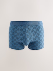 Blue Geometric Pattern 5 Pack Hipster Boxers 5 Pack - Image 4 of 8
