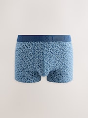 Blue Geometric Pattern 5 Pack Hipster Boxers 5 Pack - Image 5 of 8