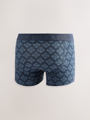 Blue Geometric Pattern 5 Pack Hipster Boxers 5 Pack - Image 7 of 8