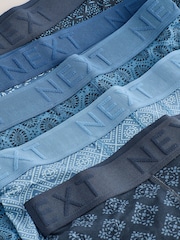 Blue Geometric Pattern 5 Pack Hipster Boxers 5 Pack - Image 8 of 8