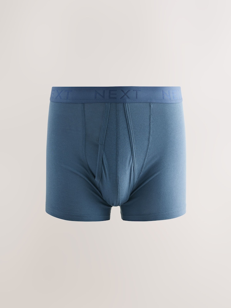 Blue/ Grey/ Ecru/ Red/ Black 5 Pack A-Front Boxers - Image 2 of 8 Blue/ Grey/ Ecru/ Red/ Black 5 Pack A-Front Boxers - Image 2 of 8