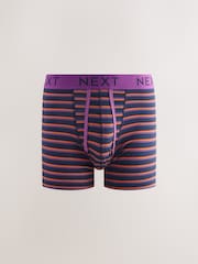 Navy/Burgundy Spot Stripe A-Front Boxers - Image 3 of 9