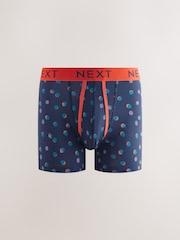 Navy/Burgundy Spot Stripe A-Front Boxers - Image 4 of 9