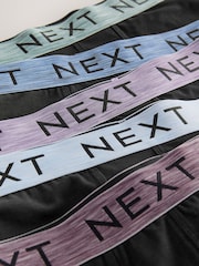 Black Marl Waistband Trunks Boxers 5 Pack - Image 9 of 9