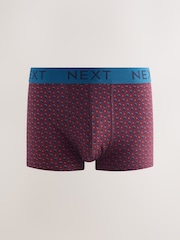 Navy/ Burgundy Red Spot Stripe 8 pack Hipster Boxers 5 Pack - Image 2 of 11