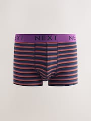 Navy/ Burgundy Red Spot Stripe 8 pack Hipster Boxers 5 Pack - Image 5 of 11