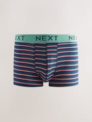 Navy/ Burgundy Red Spot Stripe 8 pack Hipster Boxers 5 Pack - Image 6 of 11