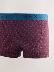 Navy/ Burgundy Red Spot Stripe 8 pack Hipster Boxers 5 Pack - Image 9 of 11