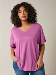 Evans Pink Modal Rich T-Shirt - Image 1 of 5
