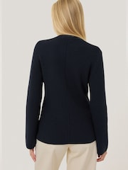Jigsaw Blue Cotton Blend Knit Cardigans - Image 5 of 7