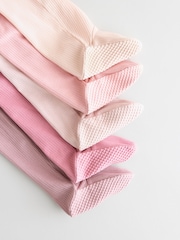 Pink 5 Pack Baby Two Way Zip Sleepsuits (0-2yrs) - Image 9 of 14