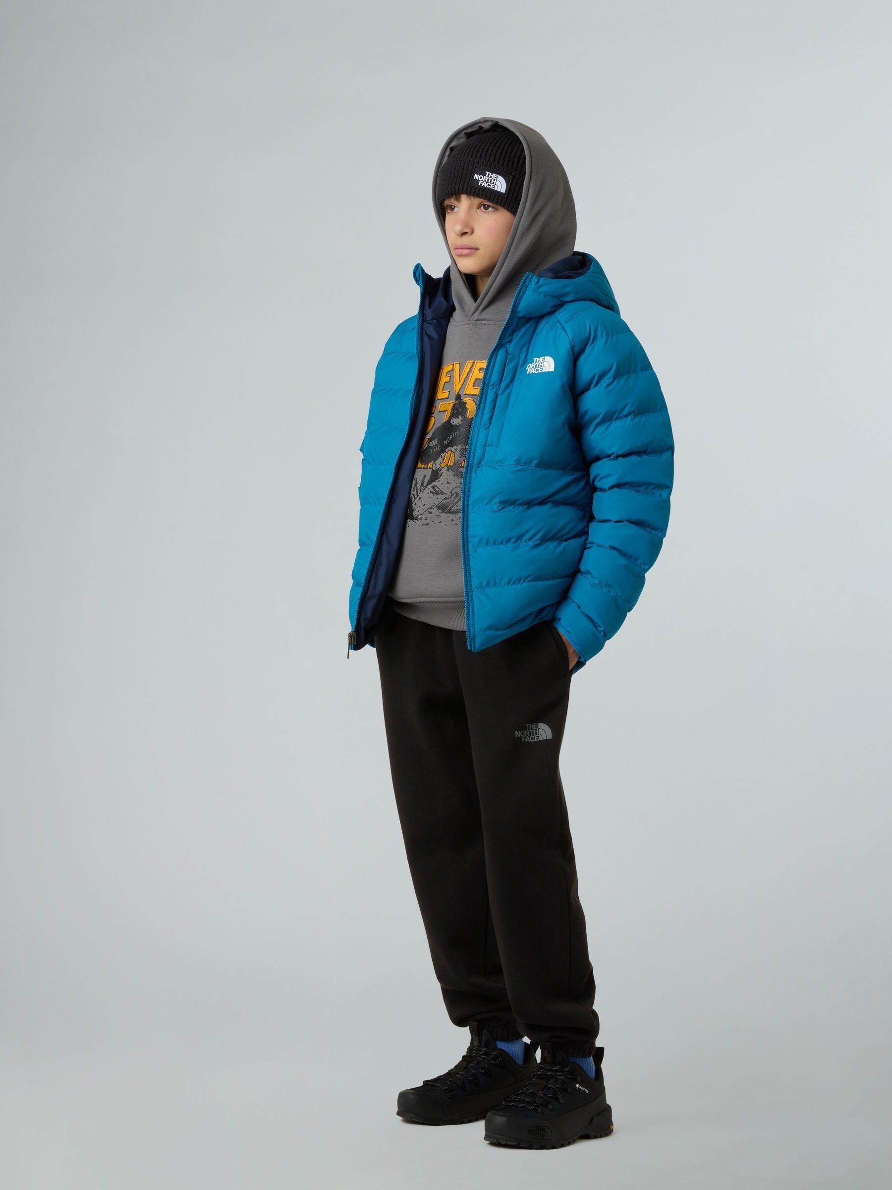 Buy The North Face Blue Reversible Perrito Boys Hooded Jacket from