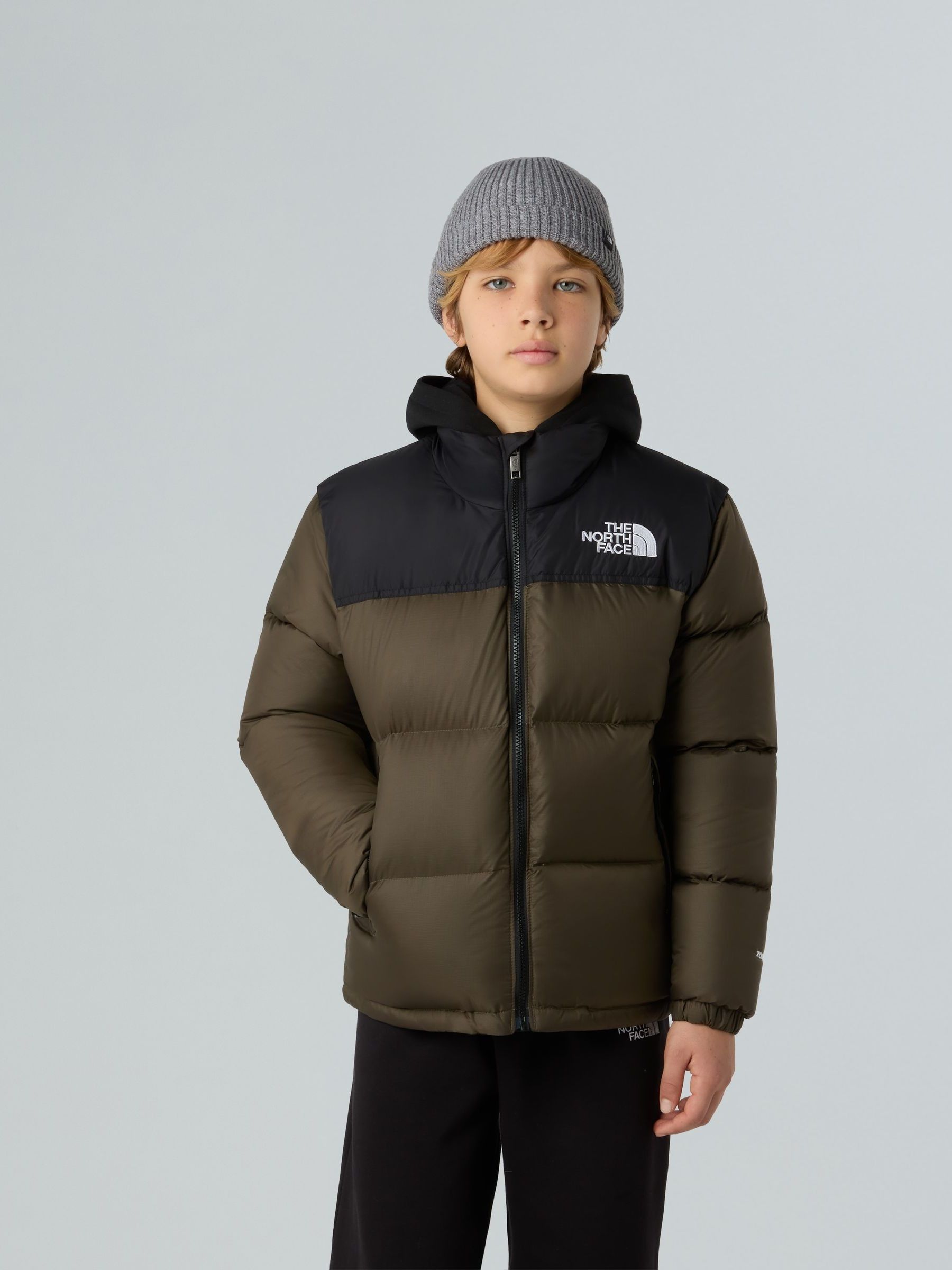 Buy The North Face Green 1996 Retro Nuptse Teen Puffer Jacket from