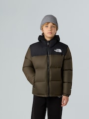 The North Face Green 1996 Retro Nuptse Teen Puffer Jacket - Image 1 of 5