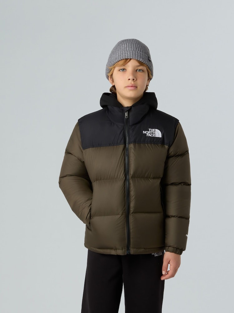 The North Face Green 1996 Retro Nuptse Teen Puffer Jacket - Image 1 of 5