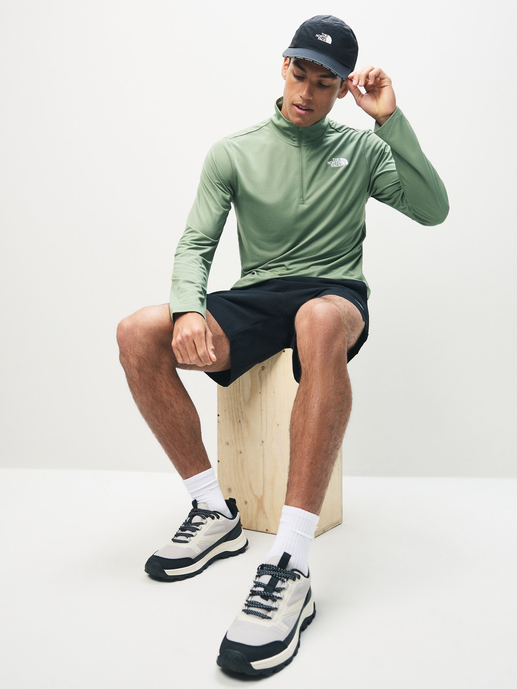 Buy The North Face Green 24/7 Quarter Zip Long Sleeve Tech Top