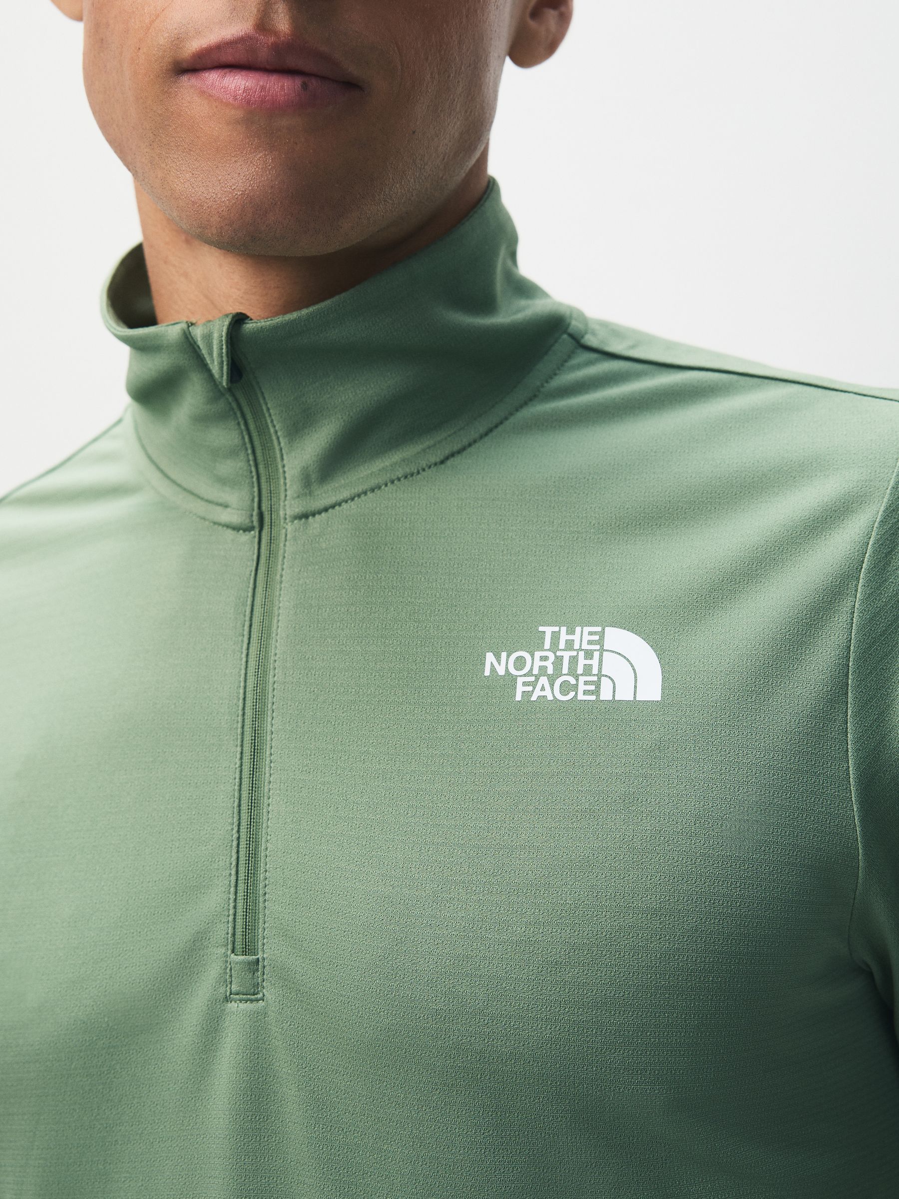 Buy The North Face Green 24/7 Quarter Zip Long Sleeve Tech Top
