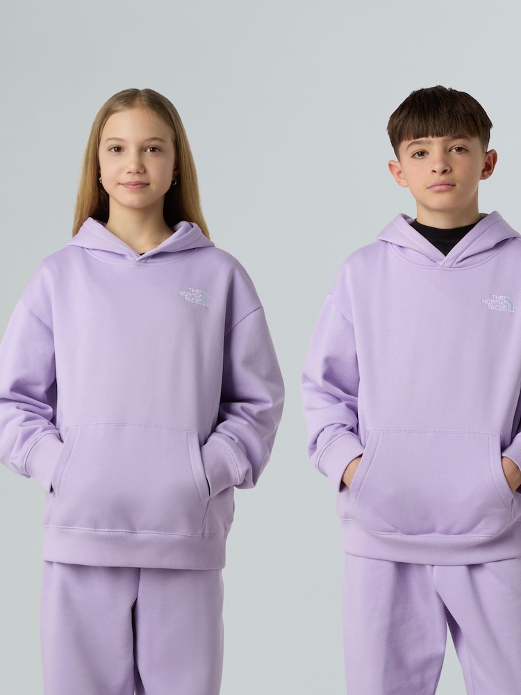The North Face Purple Essential Teen Oversized Hoodie - Image 1 of 5 The North Face Purple Essential Teen Oversized Hoodie - Image 1 of 5
