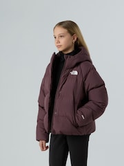 The North Face Brown Down Hooded Puffer Jacket - Image 3 of 6